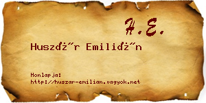 Huszár Emilián névjegykártya